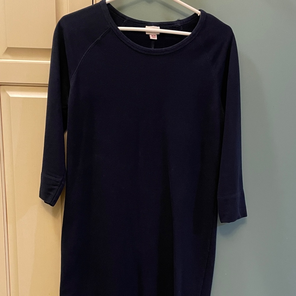 Merona Navy Blue Sweatshirt Dress medium